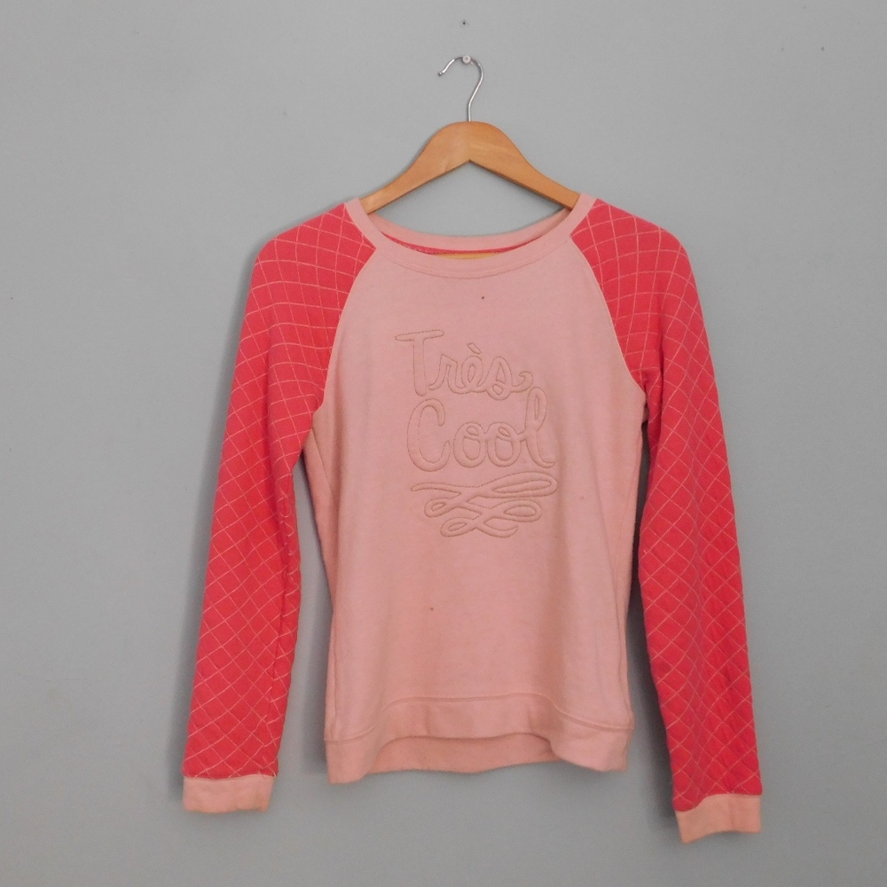 Tres Cool sweater sweatshirt quilted Pink 14/16 XL